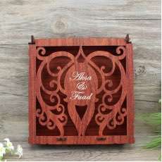 Wooden Box Engraved Text Customized Gift Box